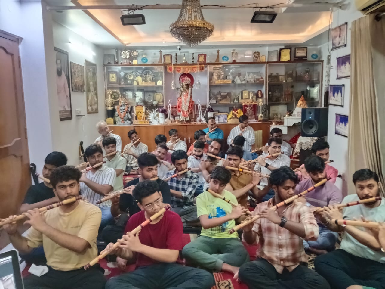 Flute class at Rishal Music Trust by Guruji (3)